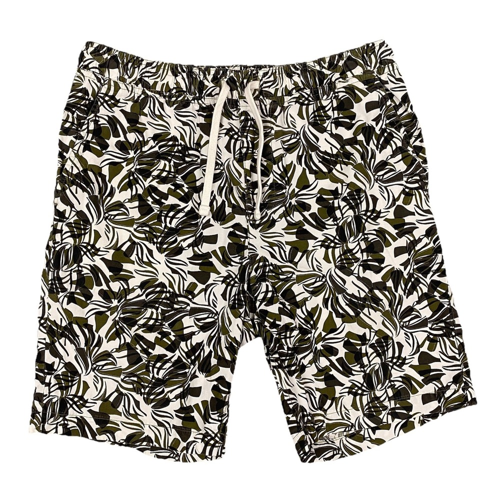 Banana Republic Olive Black and White Printed Swim Shorts